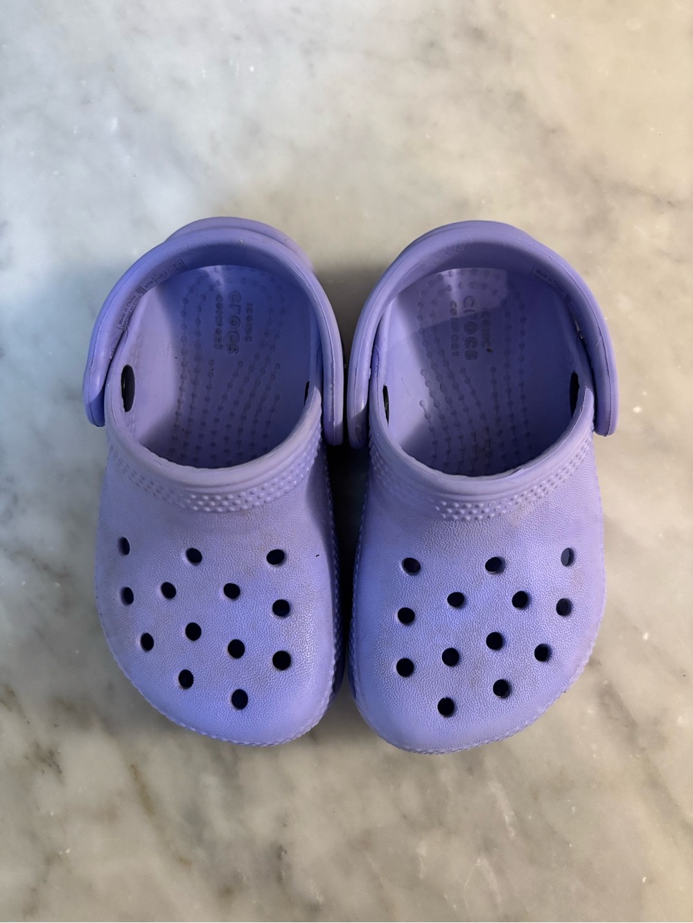 Kids girls purple crocs toddler size C6